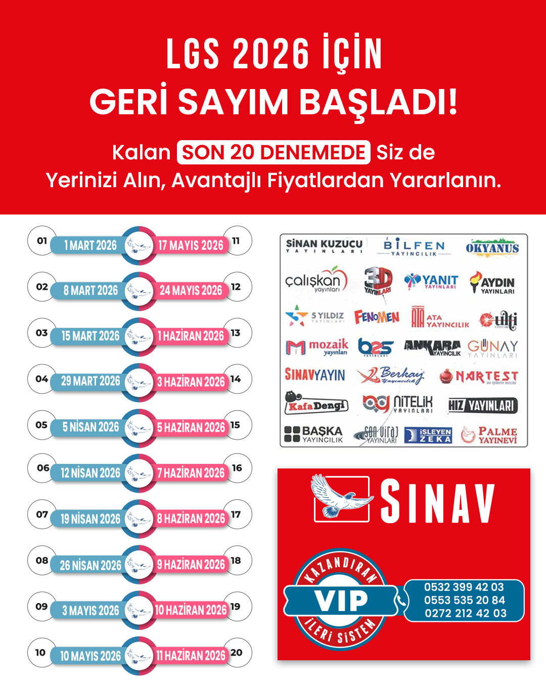 LGS Son 20 deneme sınavı